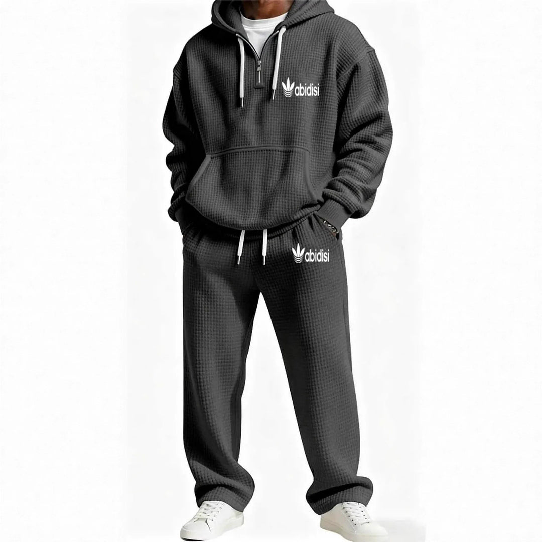 Herren Trendiger Kapuzenpullover mit praktischem Reißverschluss und bequemer Jogginghose Echoarchiv
