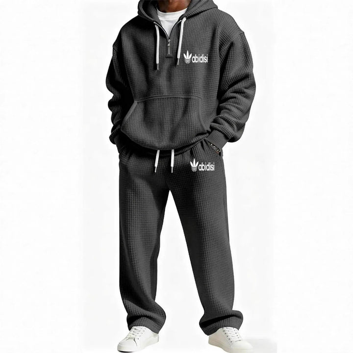 Herren Trendiger Kapuzenpullover mit praktischem Reißverschluss und bequemer Jogginghose Echoarchiv