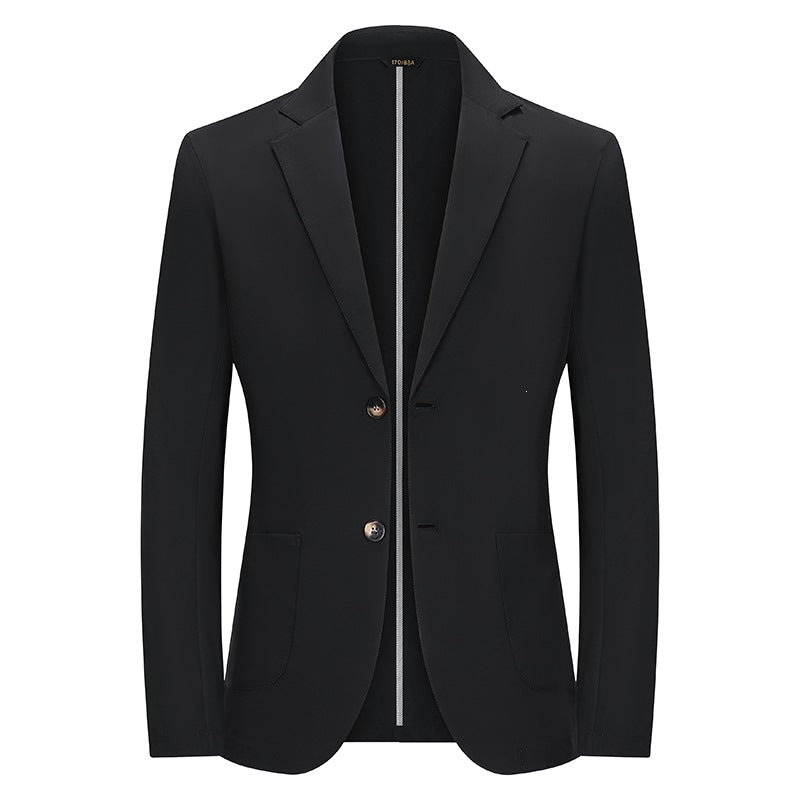 Herren Modernes Slim-Fit Sakko mit schmalem Revers und aufgesetzten Taschen Echoarchiv