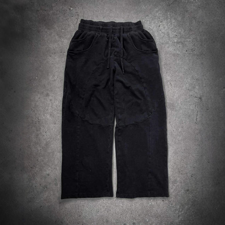 Herren nan Oversize-Freizeitjogger mit geschwungenen Nahtdetails, Kordelzugbund und elastischen Beinabschlüssen Echo Archiv