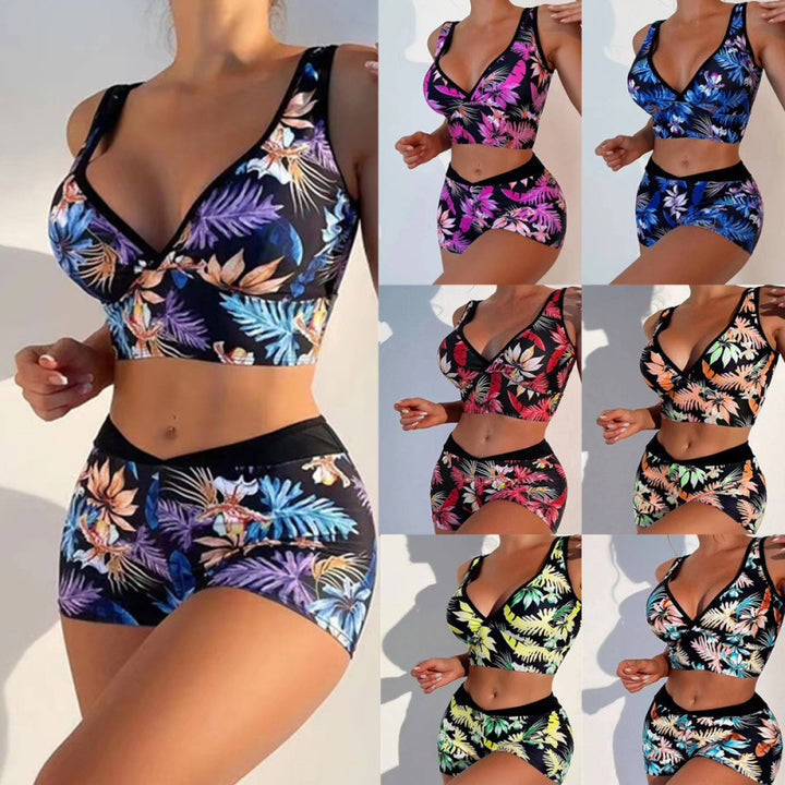 Damen Sport-Bikini-Set mit hoch geschnittenem Oberteil und bequemem Shorts Echo Archiv