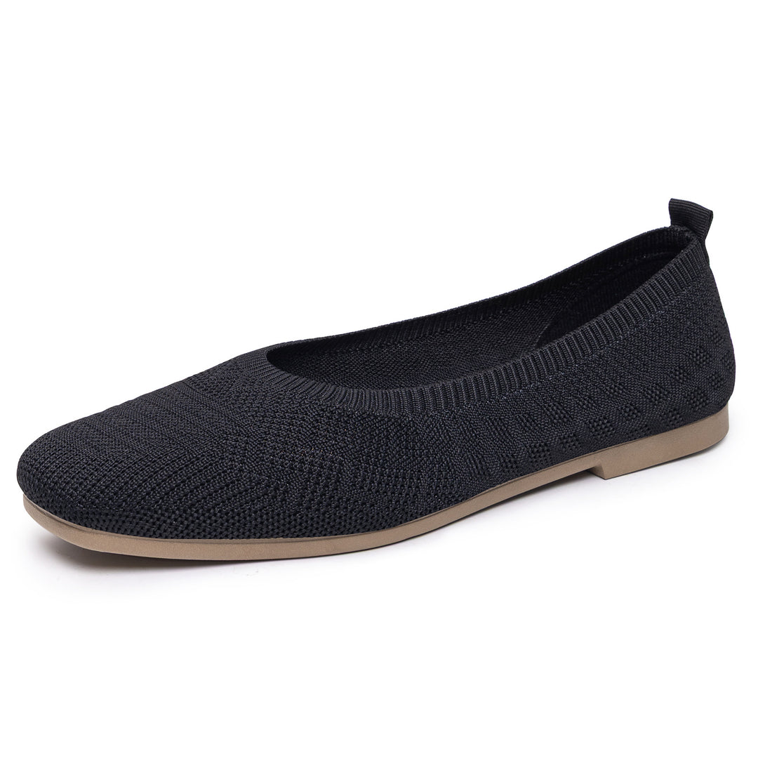 Damen nan gestrickte Ballerina-Slip-On Komfortballerina mit nahtlosem Sockeneinstieg und flexibler Leichtsohle Echo Archiv