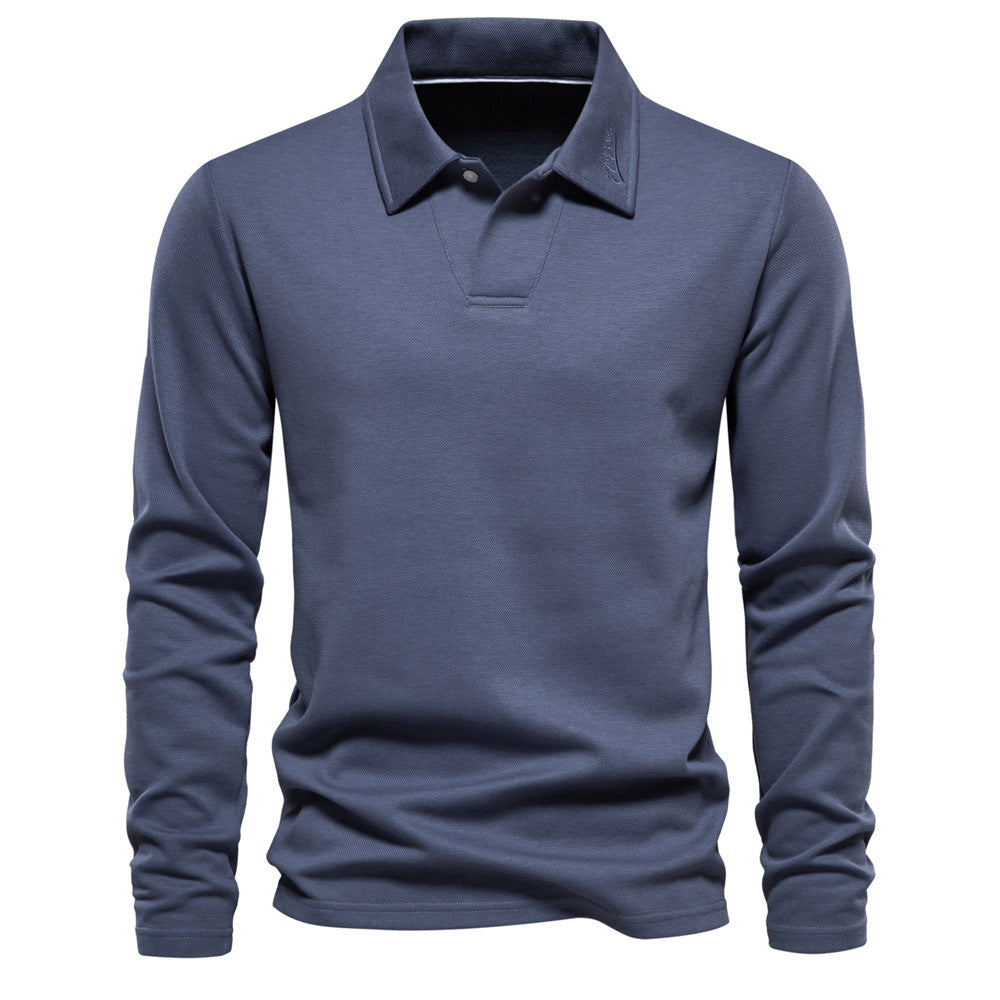 Herren langärmliges Polo-Shirt mit eleganter Knopfleiste und sportlichem Schnitt Echoarchiv