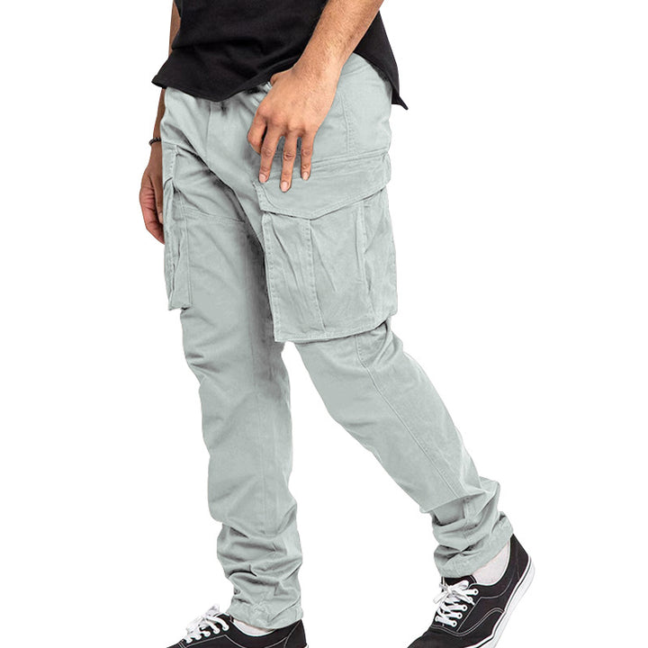 Herren Cargo-Hose mit multifunktionalen Taschen und elastischem Bund Echoarchiv