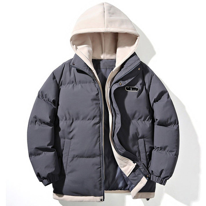 Damen Gepolsterte Oversize-Steppjacke mit Kapuze, Kordelzug & elastischen Bündchen Echoarchiv