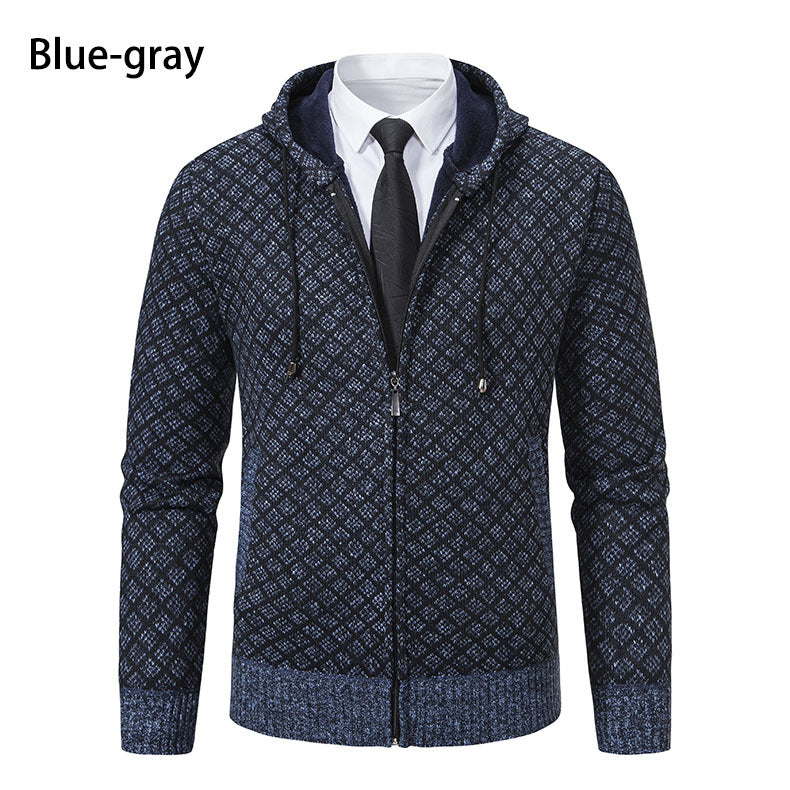 Herren Kapuzenjacke mit strukturiertem Design und eleganten Akzenten Echoarchiv
