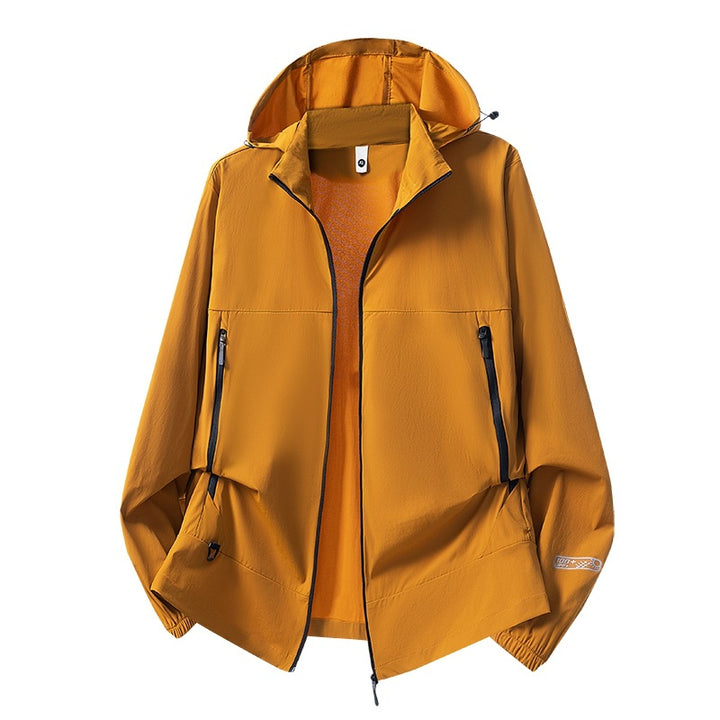 Herren Leichte Softshell-Übergangsjacke mit Kapuze, wind- und wasserabweisender Hülle & verstellbarem Kordelsaum Echoarchiv