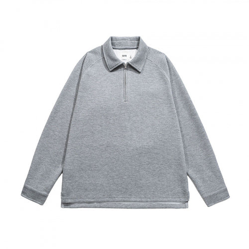 Herren Waffelstrick-Halbzip-Pullover mit Polokragen Echo Archiv