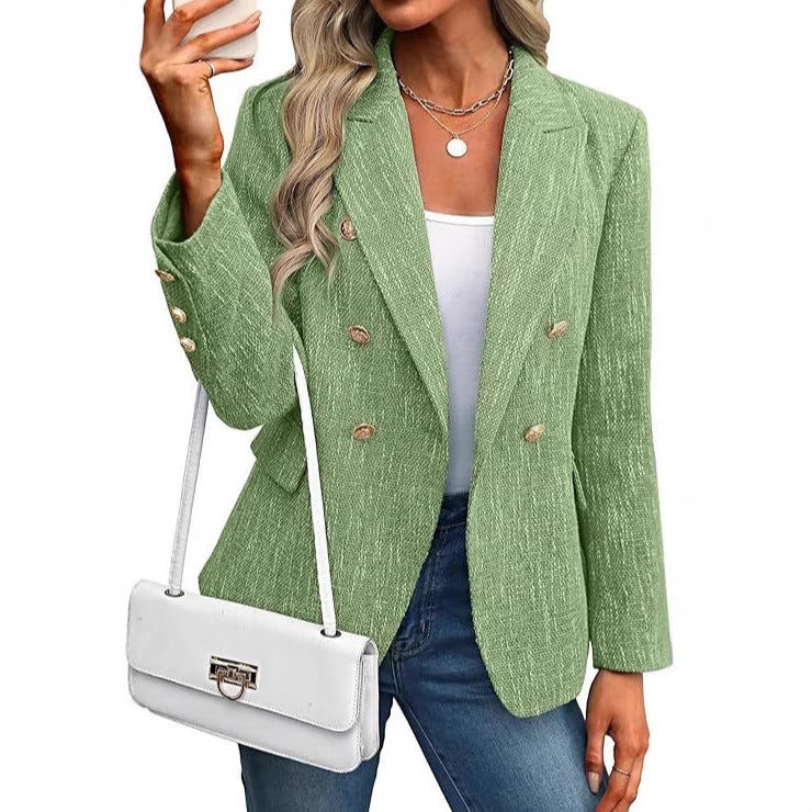 Damen Modische Doppelreihige Blazerjacke – Valéne
