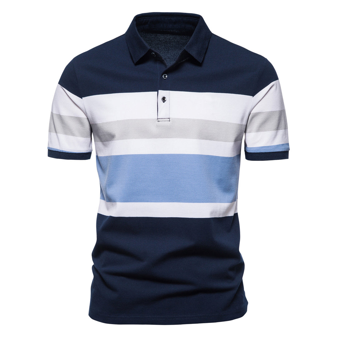 Herren Poloshirt mit klassischen Streifen und atmungsaktiver Baumwolle Echoarchiv