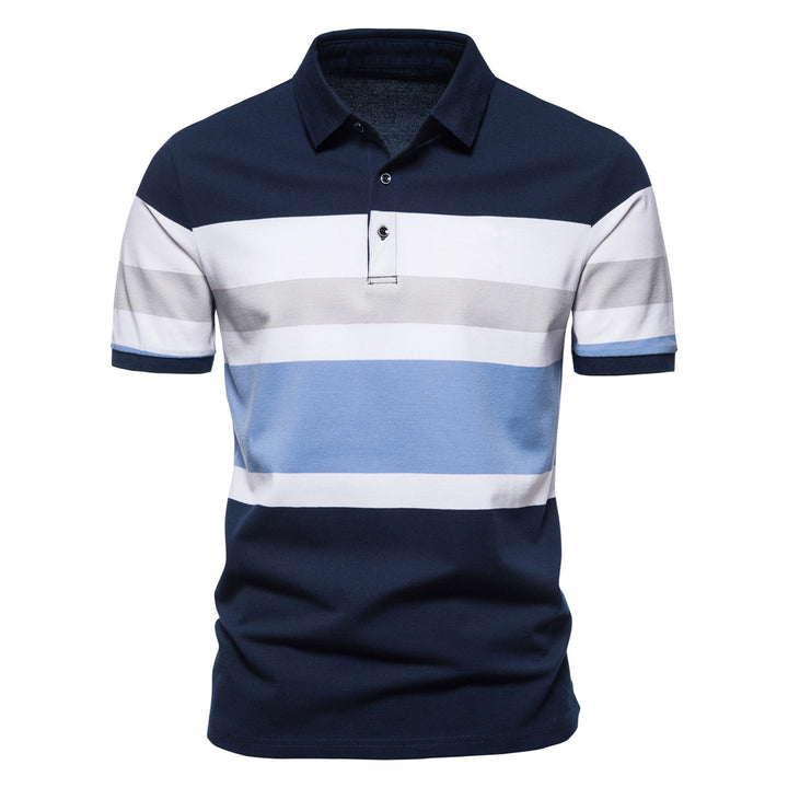 Herren Poloshirt mit klassischen Streifen und atmungsaktiver Baumwolle Echoarchiv