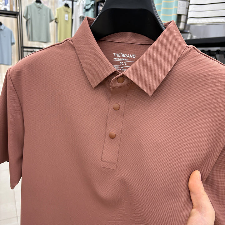 Herren Poloshirt mit atmungsaktivem Funktionsgewebe und innovativer Knopfleiste Echoarchiv