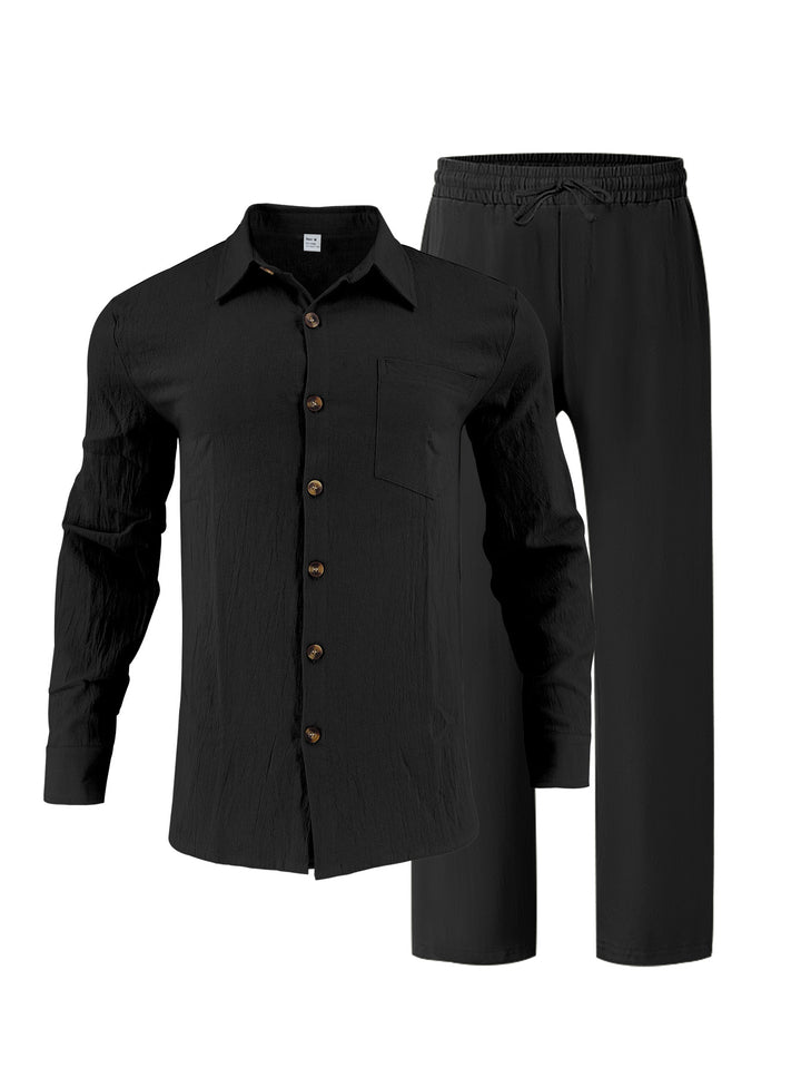 Herren elegante Hemd und Freizeithose Set Echoarchiv
