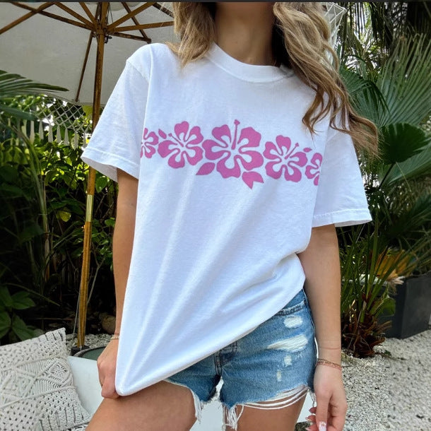 Damen T-Shirt mit floralem Grafikdruck Echo Archiv