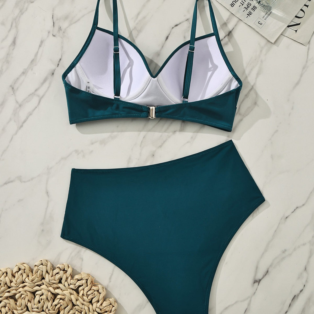 Damen Hochgeschnitten Bikini mit Wickel-Oberteil – Maréssa