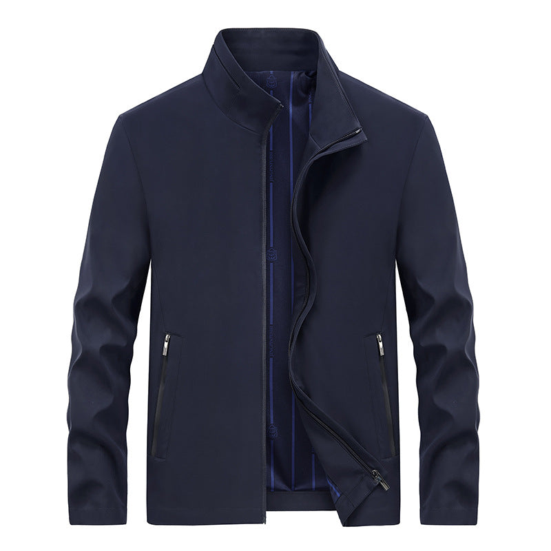 Herren Urbaner Softshell-Übergangsblouson mit Stehkragen, verdecktem Reißverschluss & feinem Innenfutter Echoarchiv