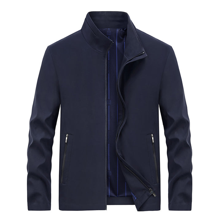 Herren Urbaner Softshell-Übergangsblouson mit Stehkragen, verdecktem Reißverschluss & feinem Innenfutter Echoarchiv