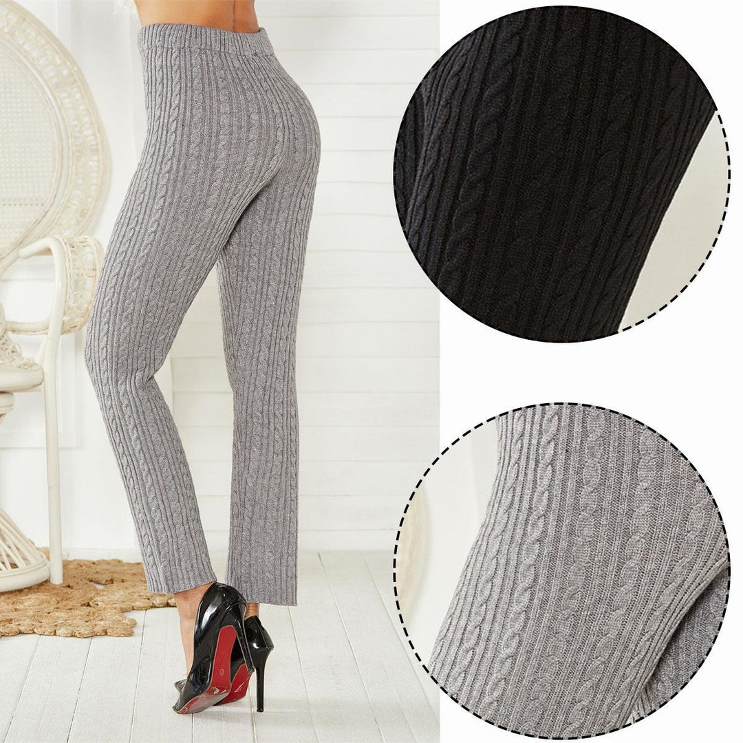 Damen Lockere Strickhose mit dezentem Zopfmuster Echo Archiv