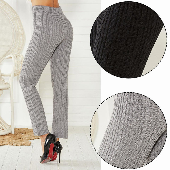Damen Lockere Strickhose mit dezentem Zopfmuster Echo Archiv