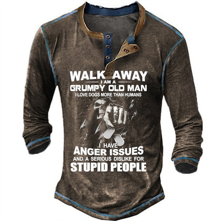 Herren Langarmshirt mit originellem Spruchdesign Echoarchiv