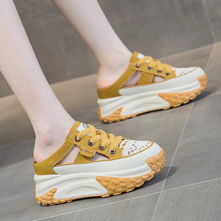 Damen Sportliche Sneaker mit offenen Fersen und rutschfester Sohle Echo Archiv