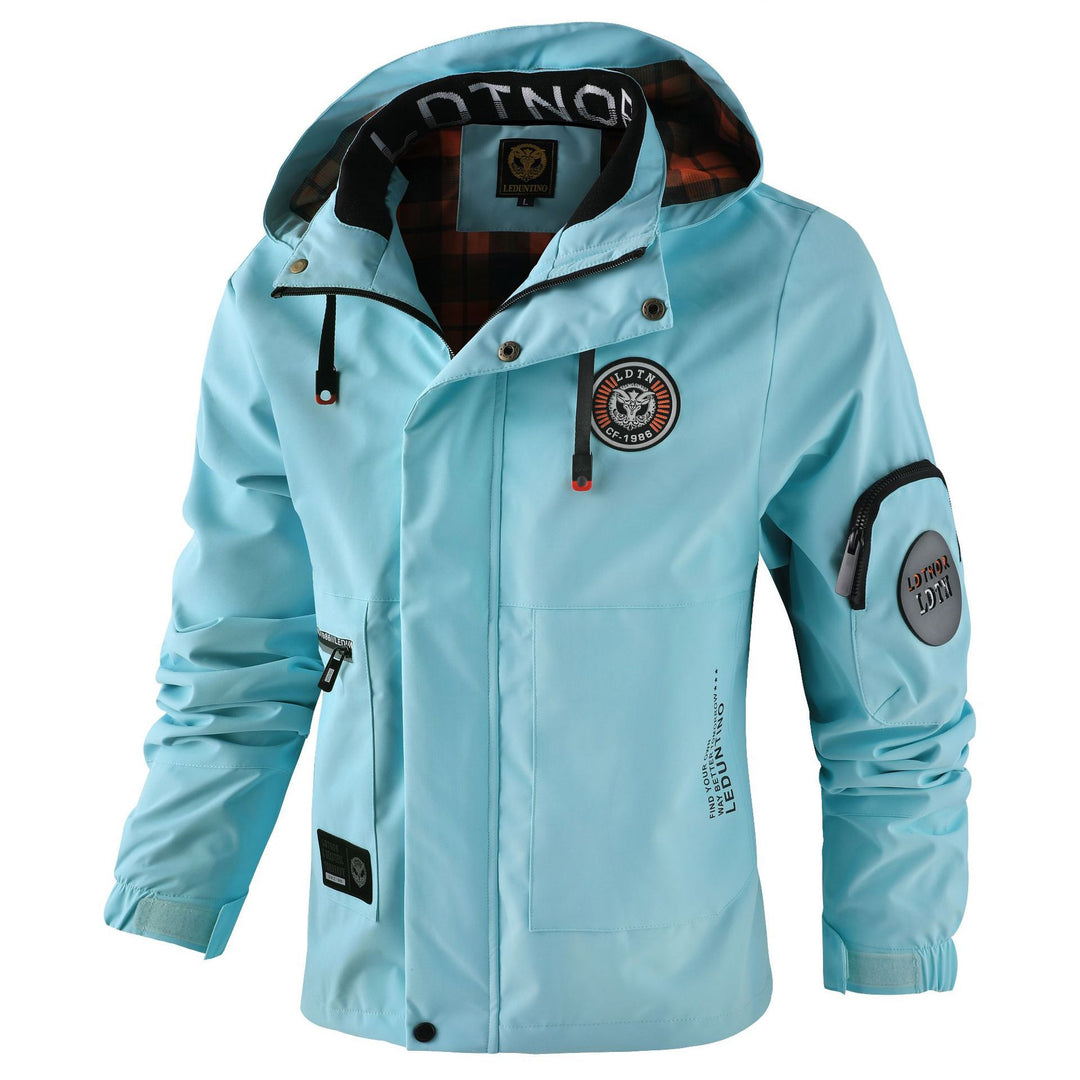 Herren nan wasserdichte Parka-Jacke mit Kapuze, mehrfachen Utility-Taschen, verstärkten Ärmelabschlüssen und winddichter Membran Echo Archiv