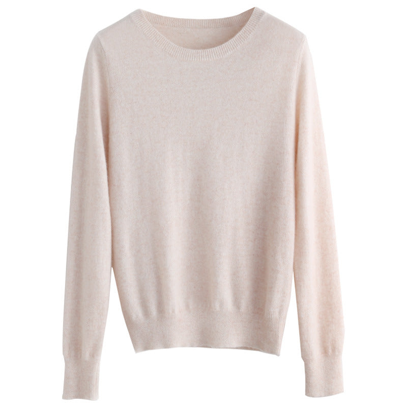 Damen Kurzgeschnittener Feinstrickpullover mit Rundhalsausschnitt und geripptem Bund Echoarchiv