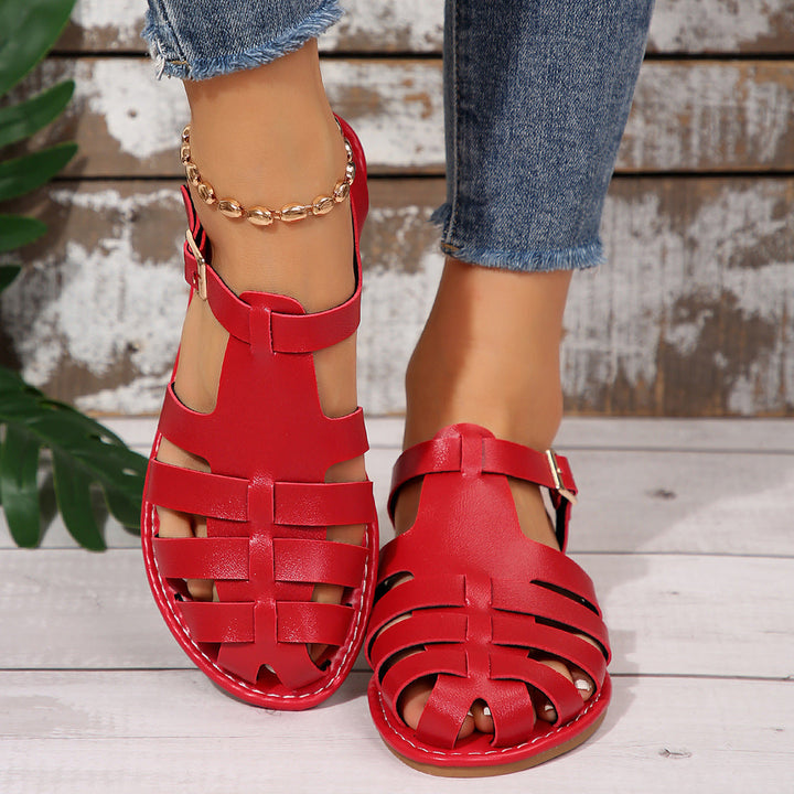 Damen komfortable Riemchen-Sandalen mit verstellbarem Fußbett und eleganter Schnallenverzierung Echoarchiv