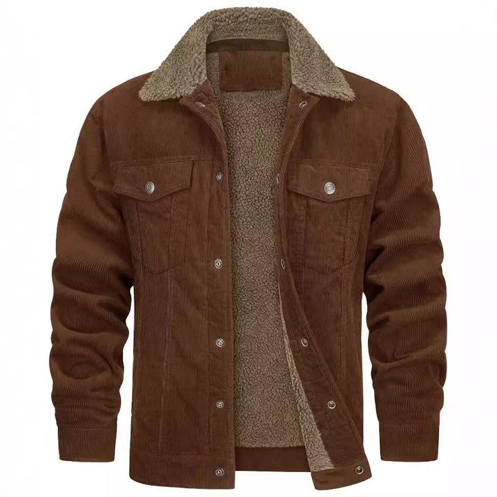 Herren Fleecegefütterte Cordjacke Echoarchiv