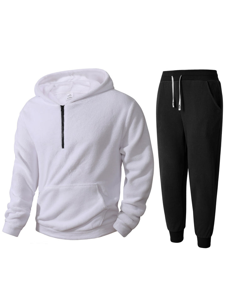 Herren kuscheliges Fleece-Hoodie und Jogginghose Set Echoarchiv