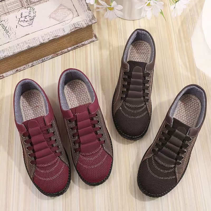 Damen modische Freizeit-Sneaker mit elastischen Schnürsenkeln Echo Archiv