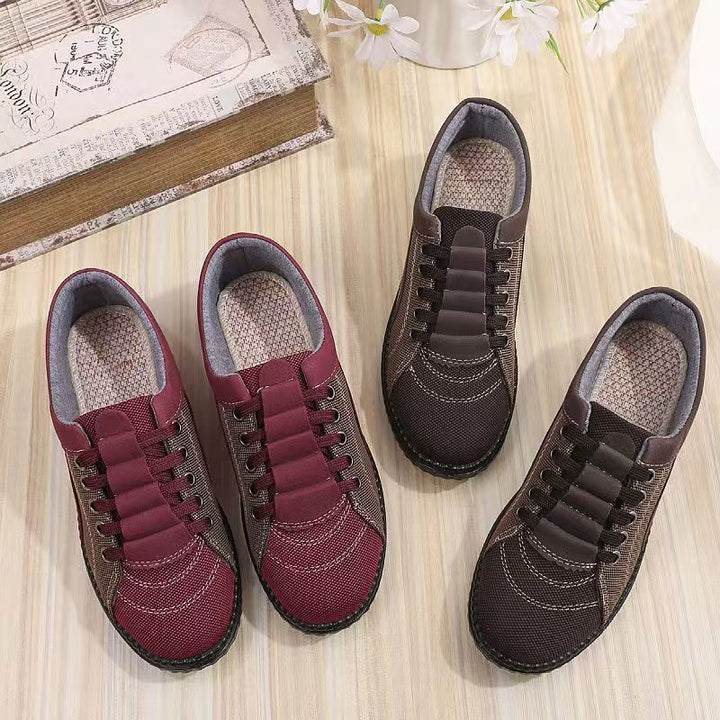 Damen modische Freizeit-Sneaker mit elastischen Schnürsenkeln Echo Archiv