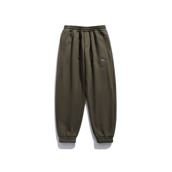 Unisex Locker geschnittene Fleece-Jogginghose mit Kordelzug, elastischem Saum und Eingrifftaschen Echoarchiv