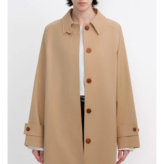 Damen Elegante lange Trenchcoat Echoarchiv