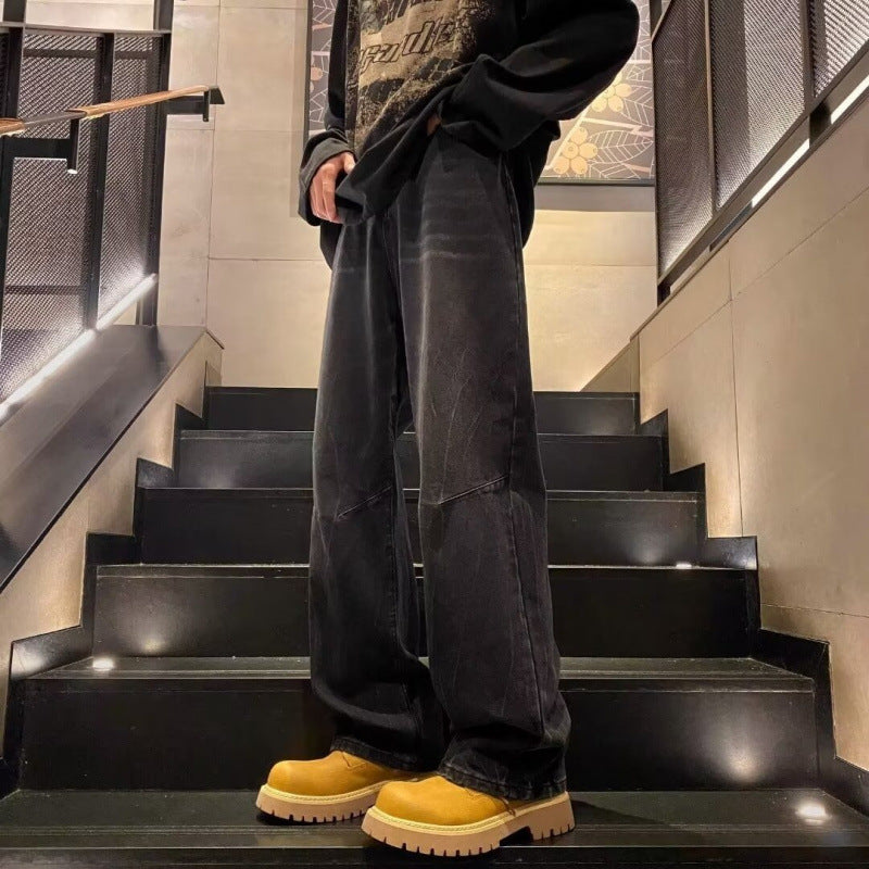 Herren Cargo-Jeans mit lässigem Schnitt und ausgefranstem Design Echoarchiv