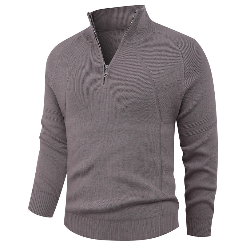 Herren Strickpullover mit modernem Reißverschluss und eleganter Struktur Echoarchiv