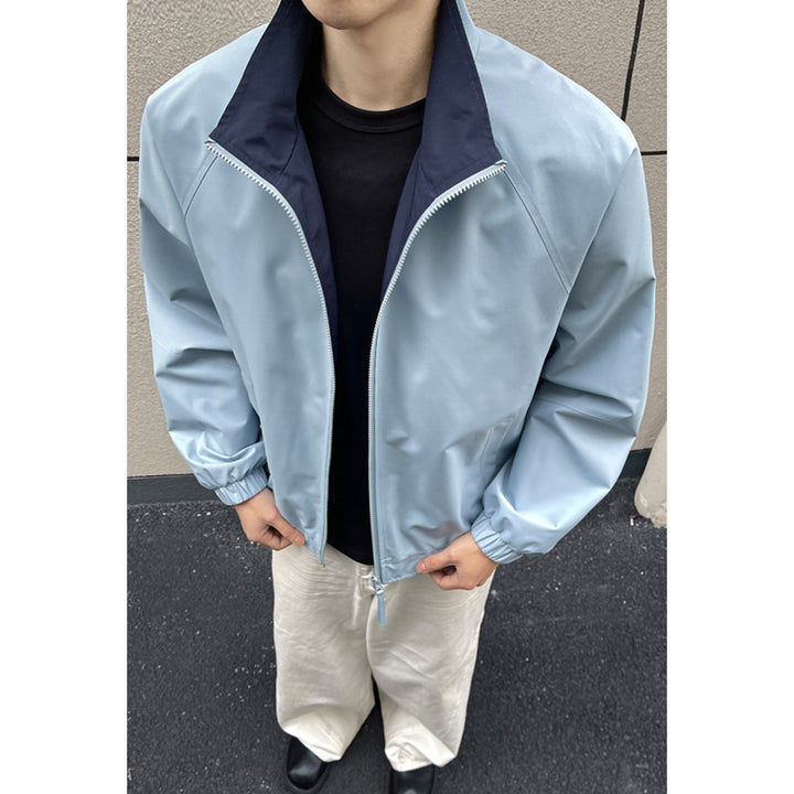 Herrenmode Übergangsjacke mit kontrastierendem Kragen Echo Archive