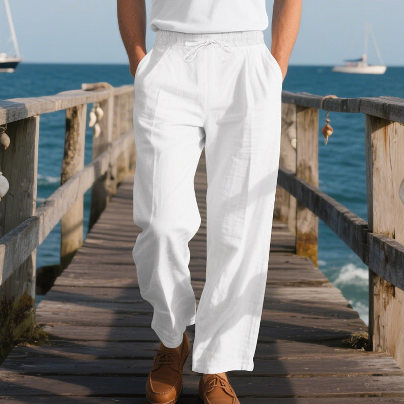 Herren lässige Strandhose mit verstellbarem Bund und atmungsaktivem Material Echoarchiv