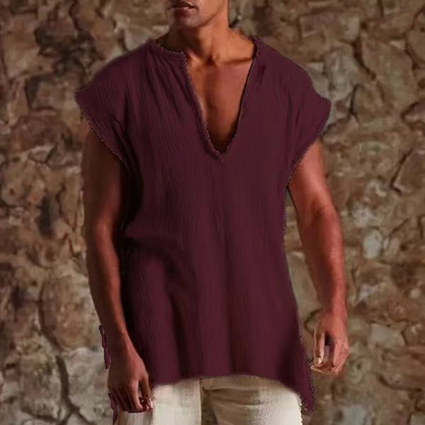 Herren lockeres Tunika-Shirt Echoarchiv
