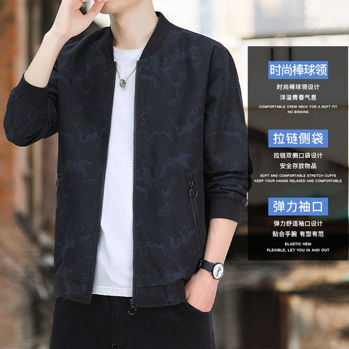 Herren Modische Bomberjacke Echo Archiv