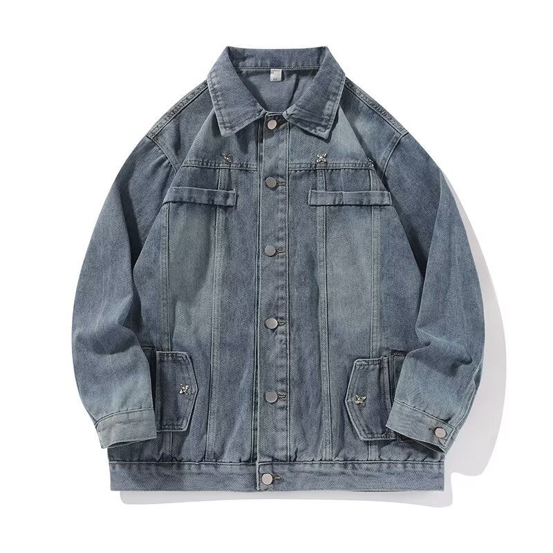 Herren lässige Denimjacke mit klassischen Details Echoarchiv