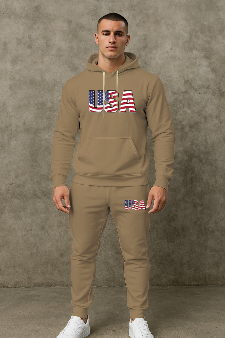 Herren Trendiger Hoodie- und Jogginghose Set Echoarchiv