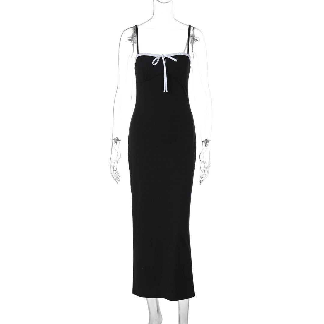 Damen Schickes Casual-Midikleid mit verstellbaren Spaghetti-Trägern Echo Archiv