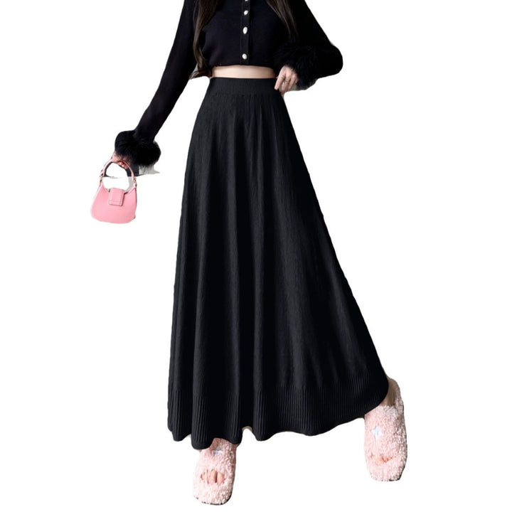 Damen Eleganter Maxirock mit Plisseefalten und elastischem Bund Echo Archiv