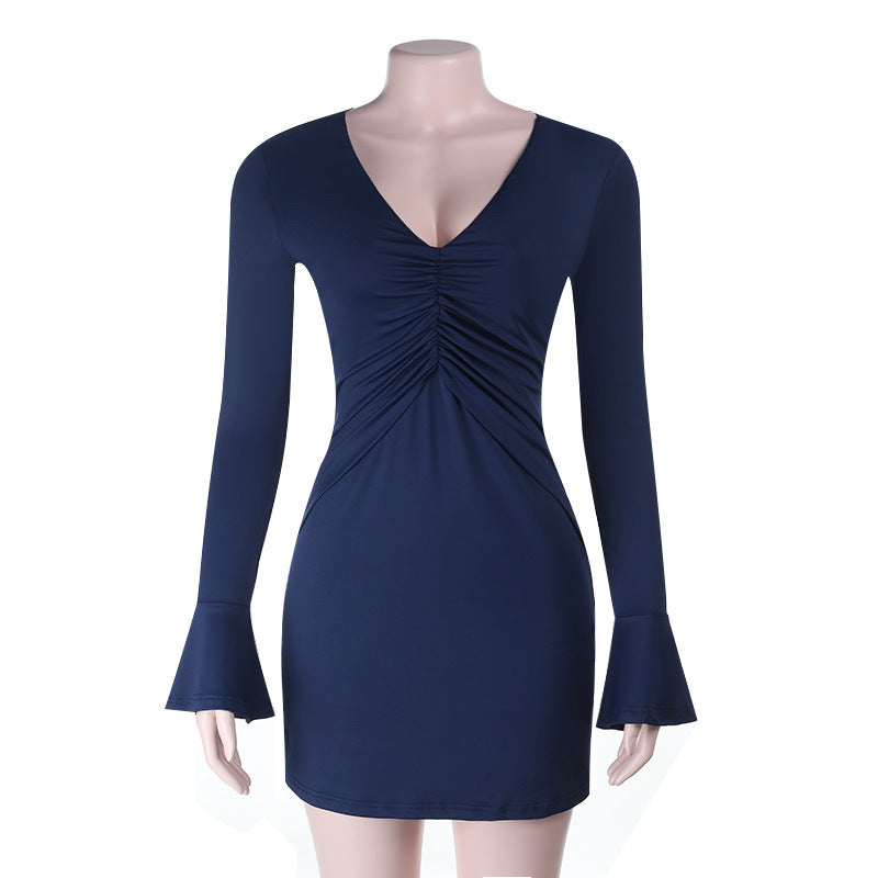 Damen Minikleid mit eleganten Rüschendetails und figurbetontem Schnitt Echo Archiv