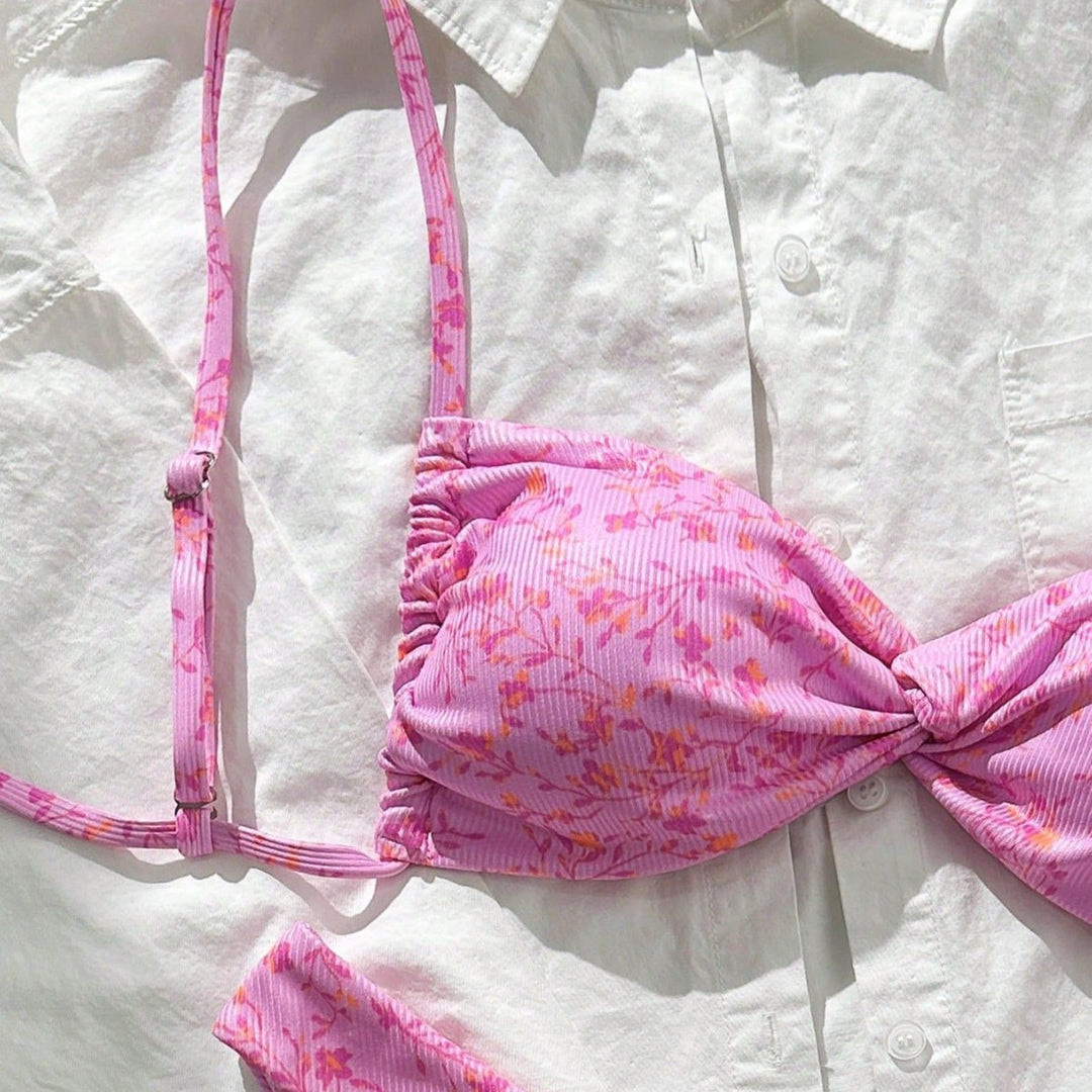Damen Bügel-Bikini mit blühendem Design Echo Archiv
