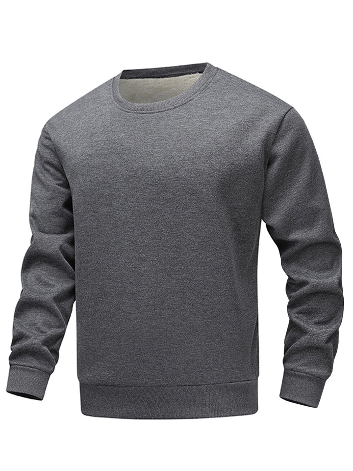 Herren bequemer Fleece-Sweater mit Rundhalsausschnitt Echoarchiv