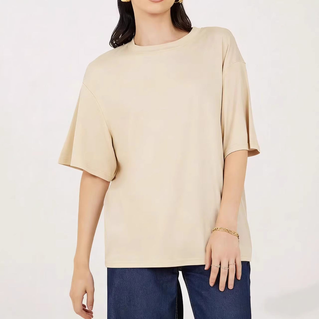 Damen Übergröße Shirt mit lässigem Schnitt und kurzarm Echo Archiv