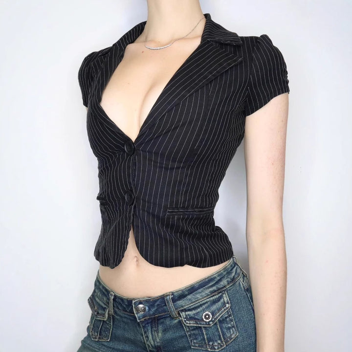Damen Blazer mit tailliertem Schnitt und modernen Streifen Echo Archiv