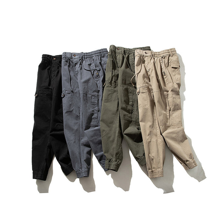Herren Moderner Utility-Jogger mit elastischem Komfortbund, Kniepaneelen und Cargotasche Echo Archiv